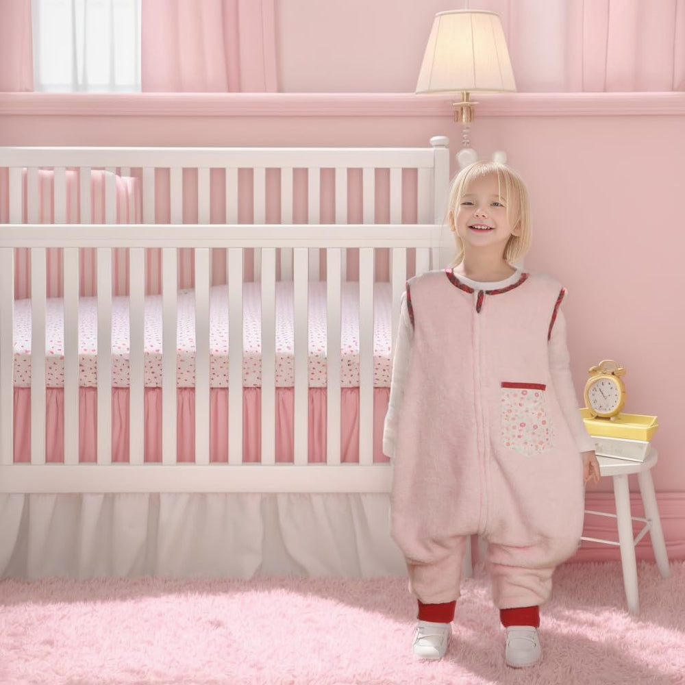 BLOOMSTAR fleece sleep sack with feet shows soft fabric for cozy wear.