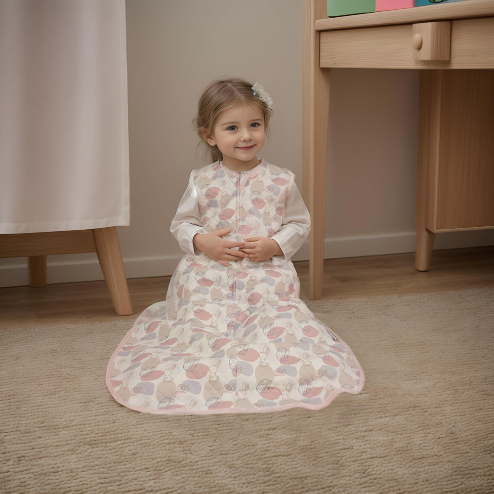 Bloomstar sleep sack with microfiber fill balances warmth and airflow.