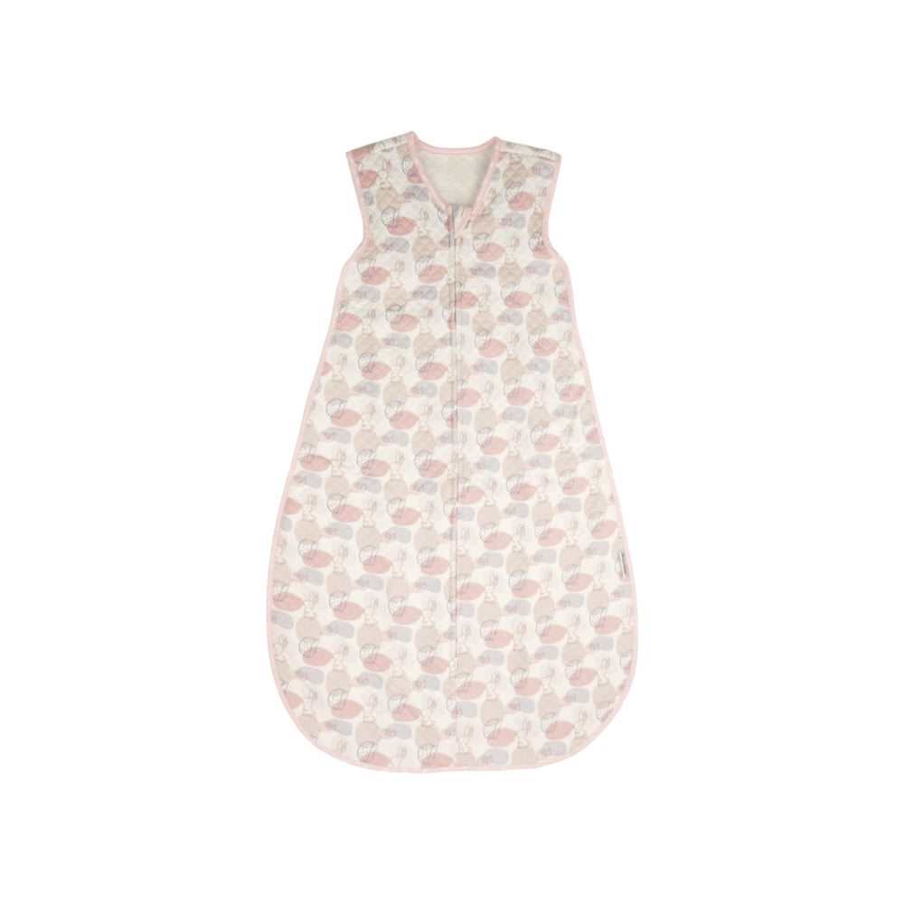 Bloomstar quilted sleeping sack creates a cozy, secure sleeping space.