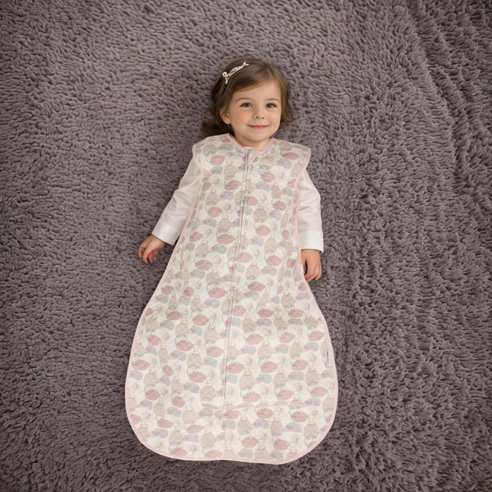 Bloomstar sleep sack shows roomy bottom for free leg movement.