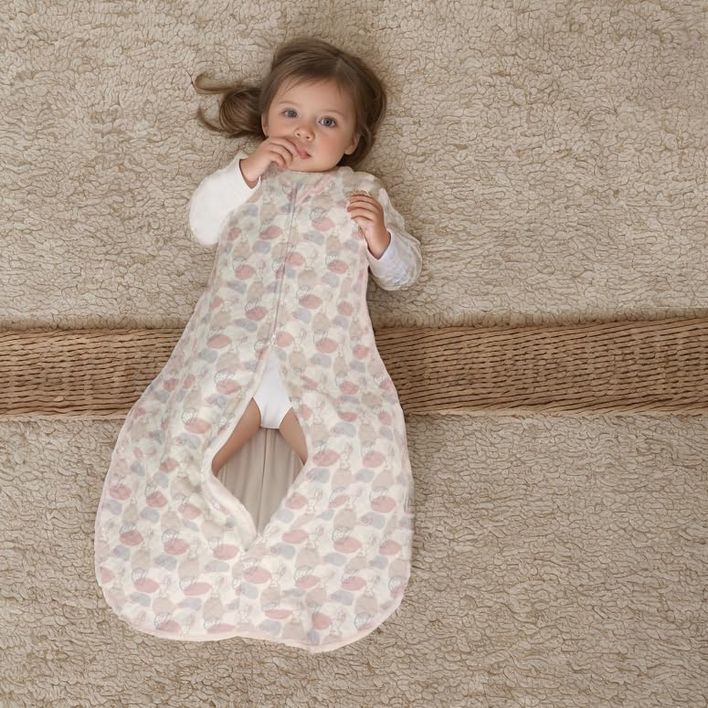 Bloomstar sleeveless design sleep sack allows unrestricted arm movement.