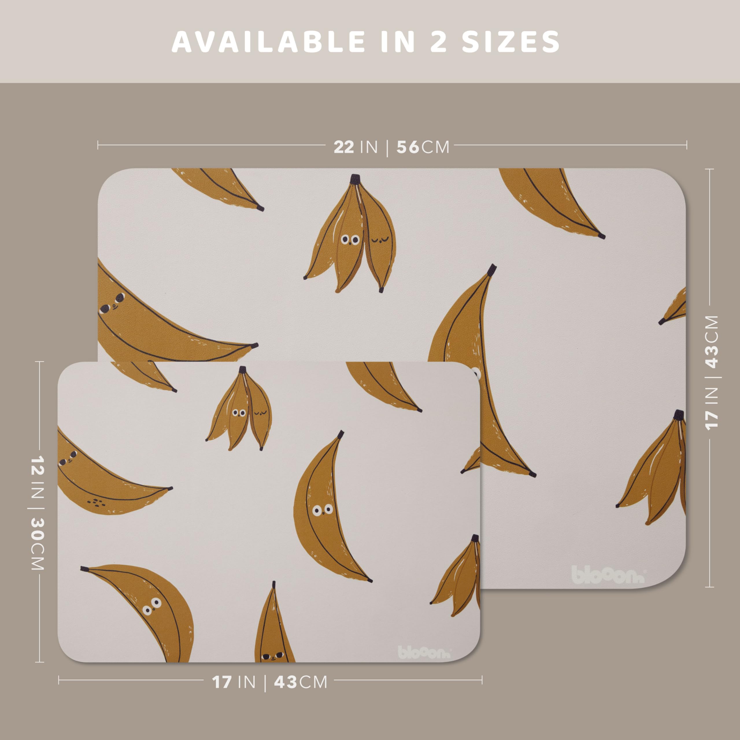 Blooom eco-friendly placemat with a formaldehyde-free, BPA-free and phthalate-free surface.