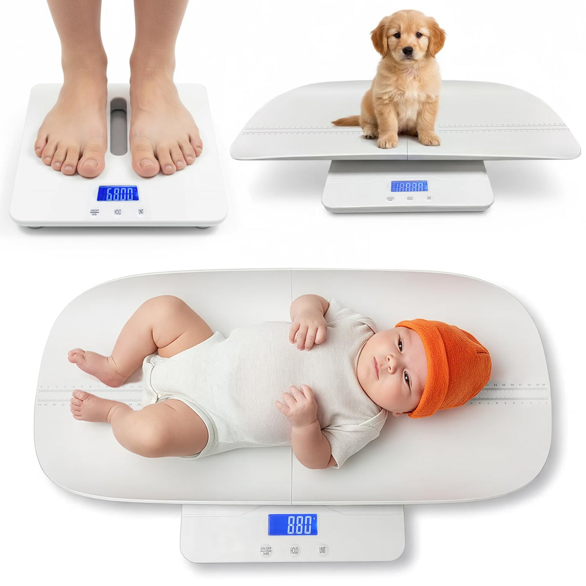 BLSFTK baby scale with measuring tray provides precise newborn weight tracking.