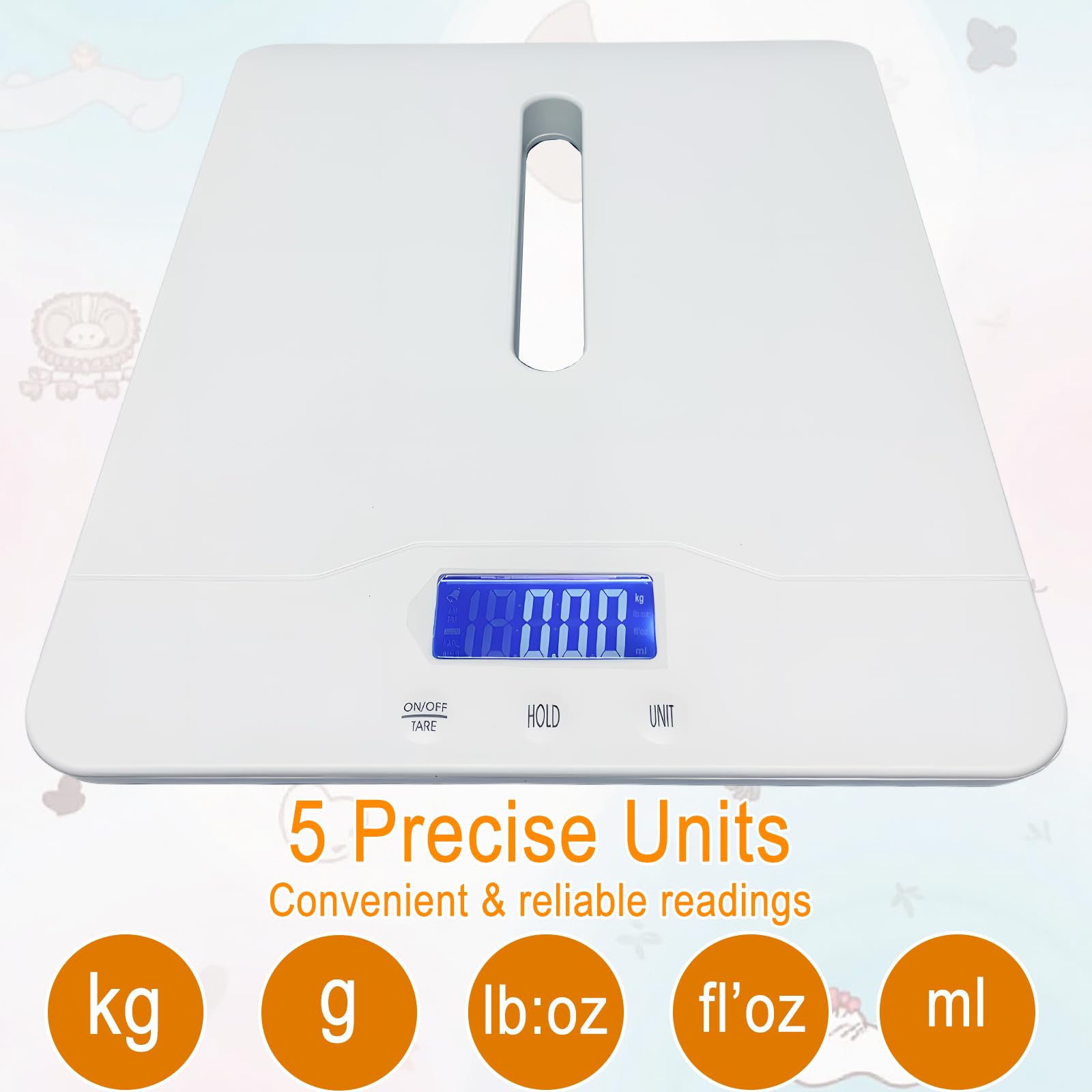 BLSFTK pet scale on the tray helps weigh cats, puppies, and small pets.