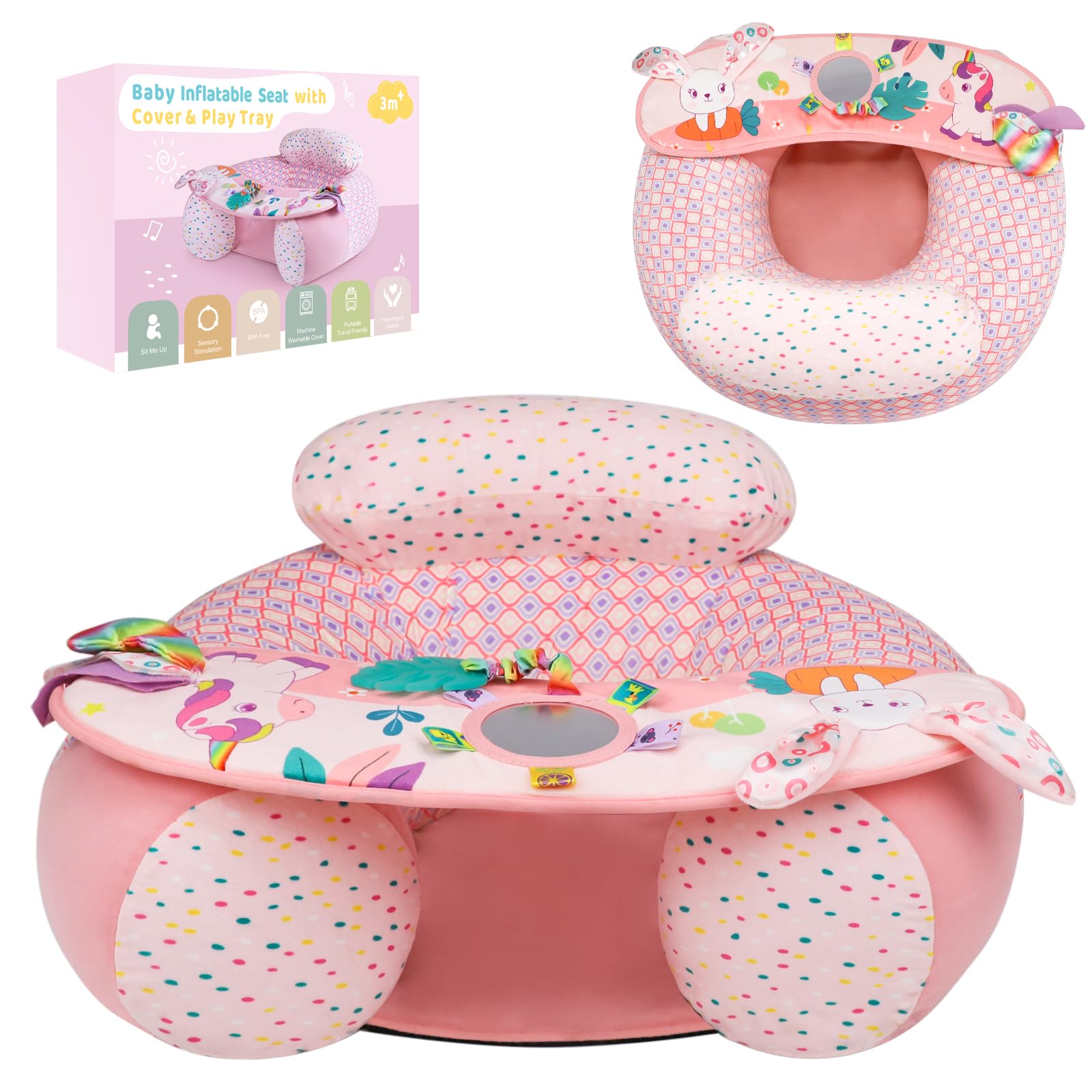 Blublu Park Baby Donut Sit Me Up Seat — stable support for early sitting sessions.
