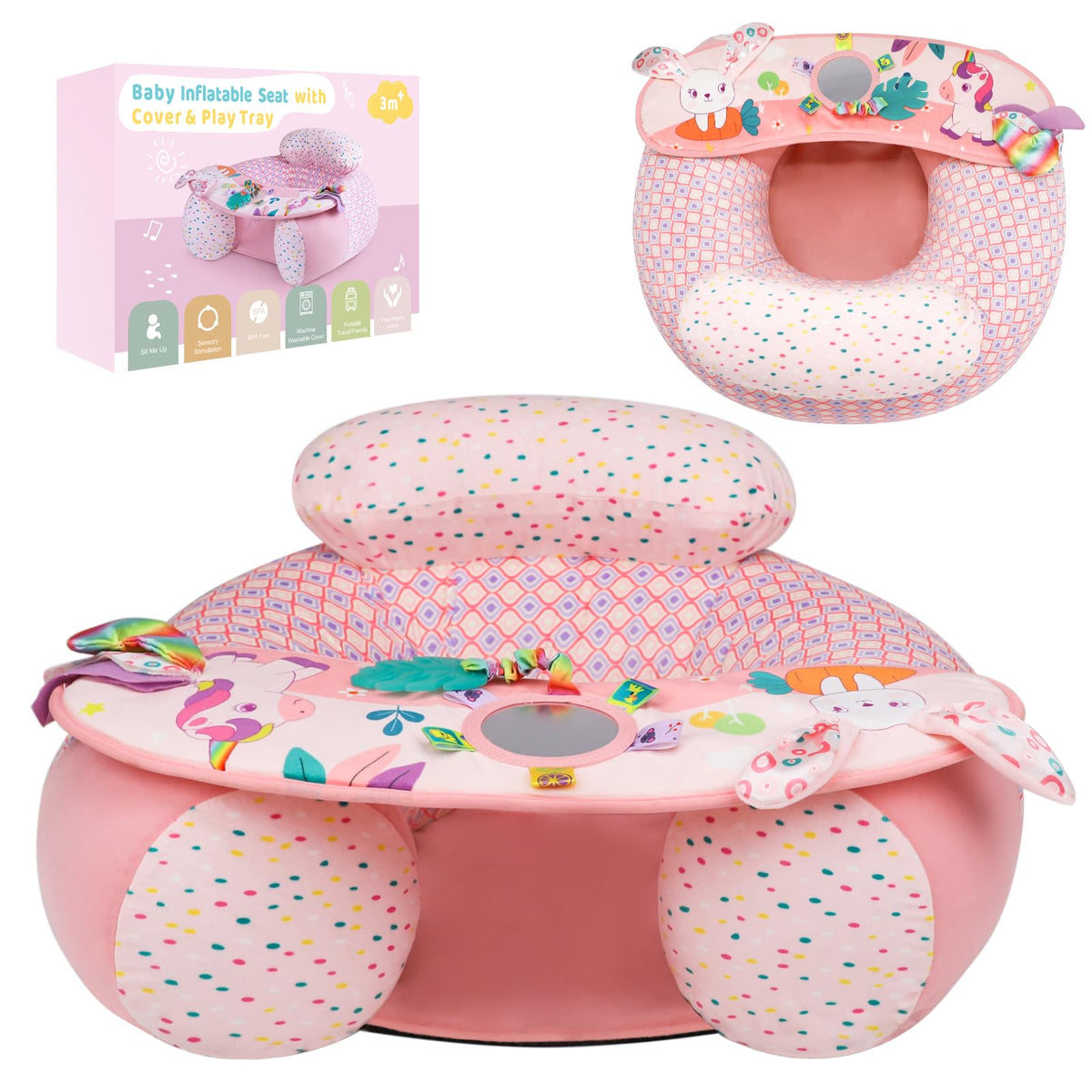 Blublu Park Baby Donut Sit Me Up Seat — stable support for early sitting sessions.