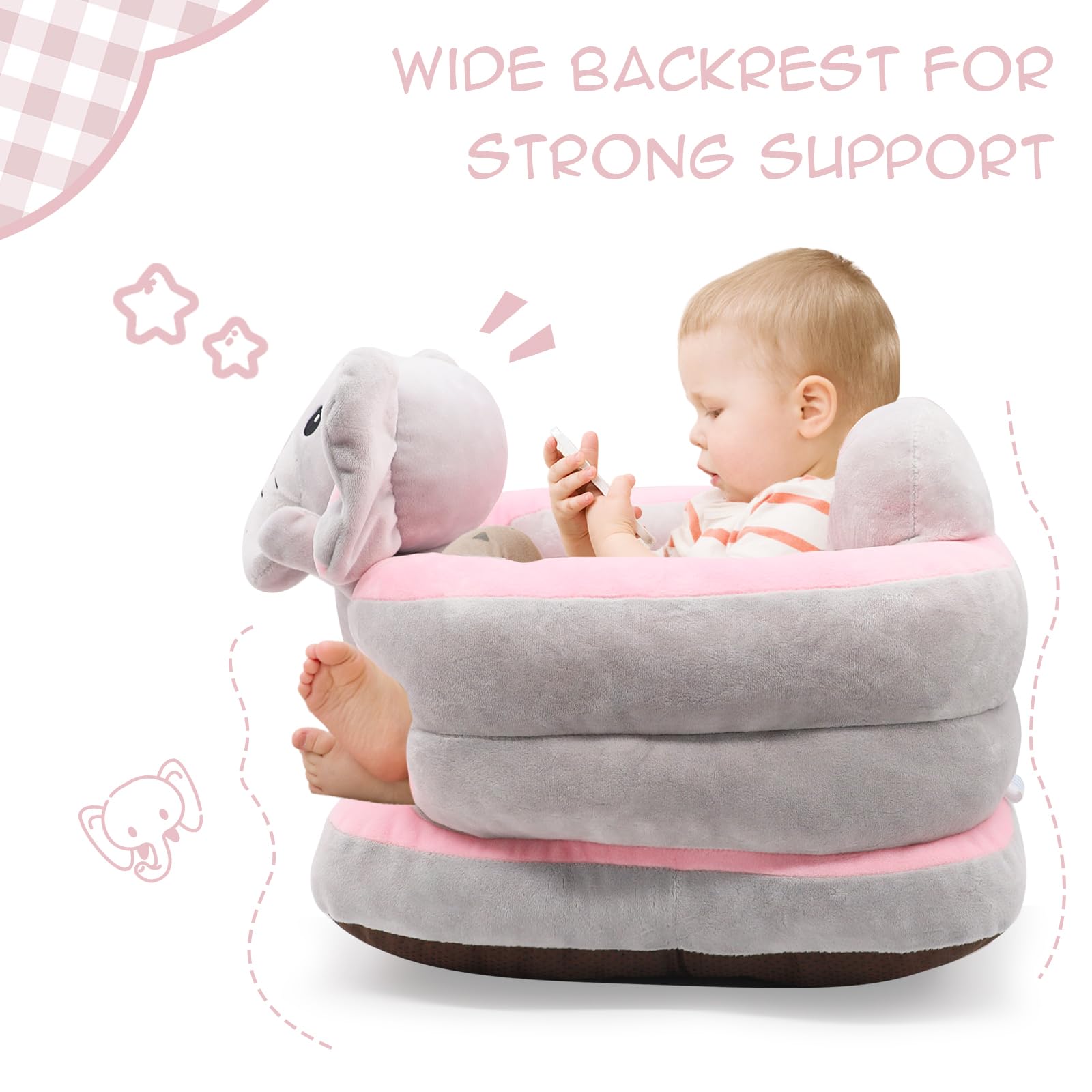 Blublu Park compact seat measures 21 by 15.7 inches.