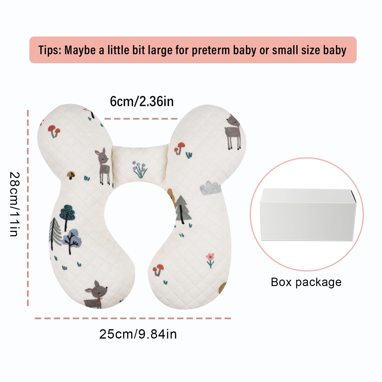 Blublu Park compact travel size 11x9.84 inches ideal for car seats.