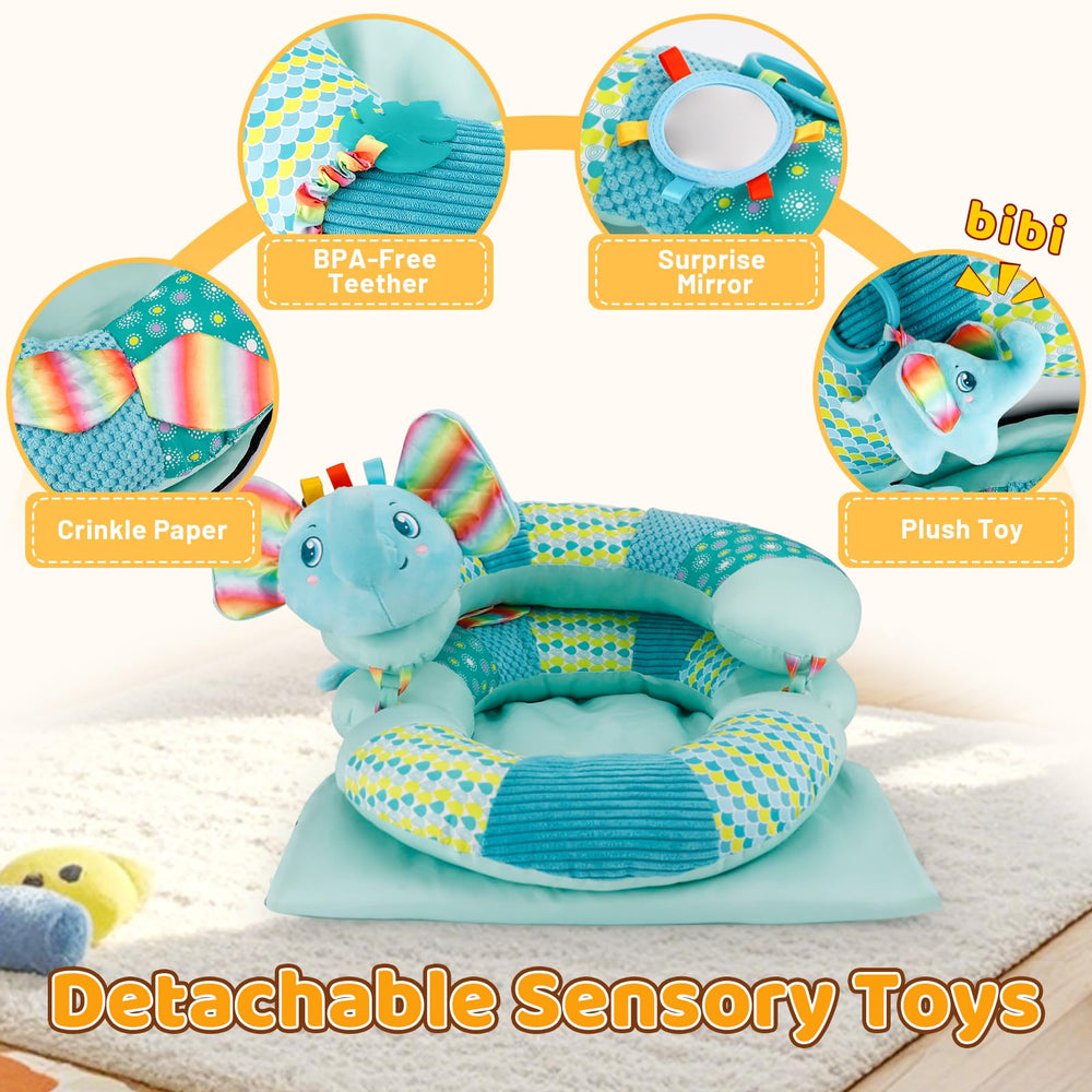 Blublu Park teething and squeak toys boost sensory exploration