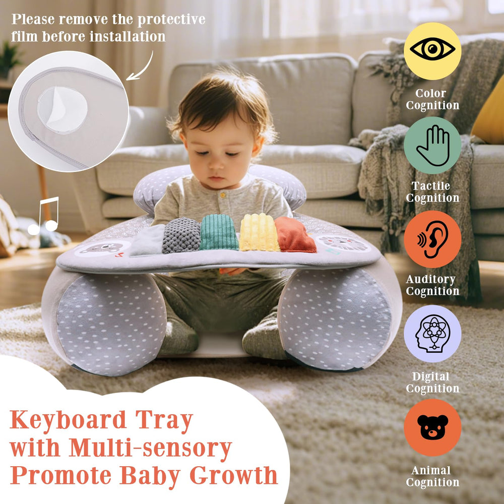 Blublu Park detachable sensory tray with colorful keys enhances early sensory play.