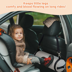 Blublu Park foot rest with booster compatibility supports little legs safely.
