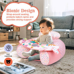 Blublu Park Inflatable Baby Seat with Cover provides soft, skin-friendly comfort.