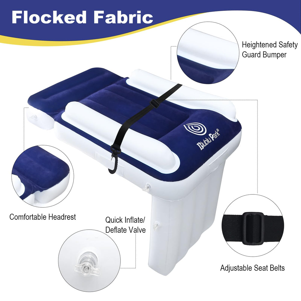 Blublu Park inflatable toddler bed pump enables quick setup.