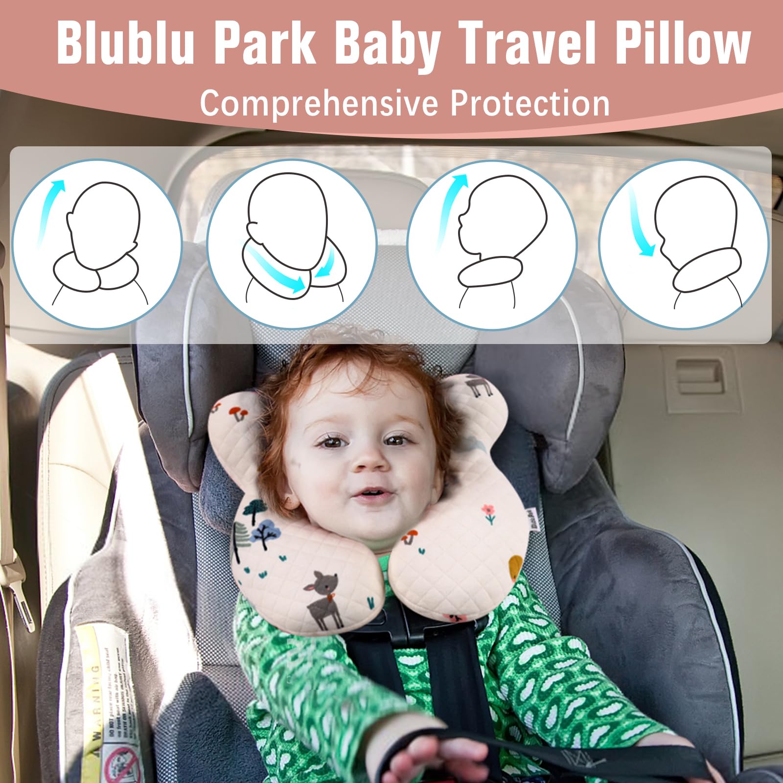 Blublu Park PP cotton fill boosts neck support on the go.