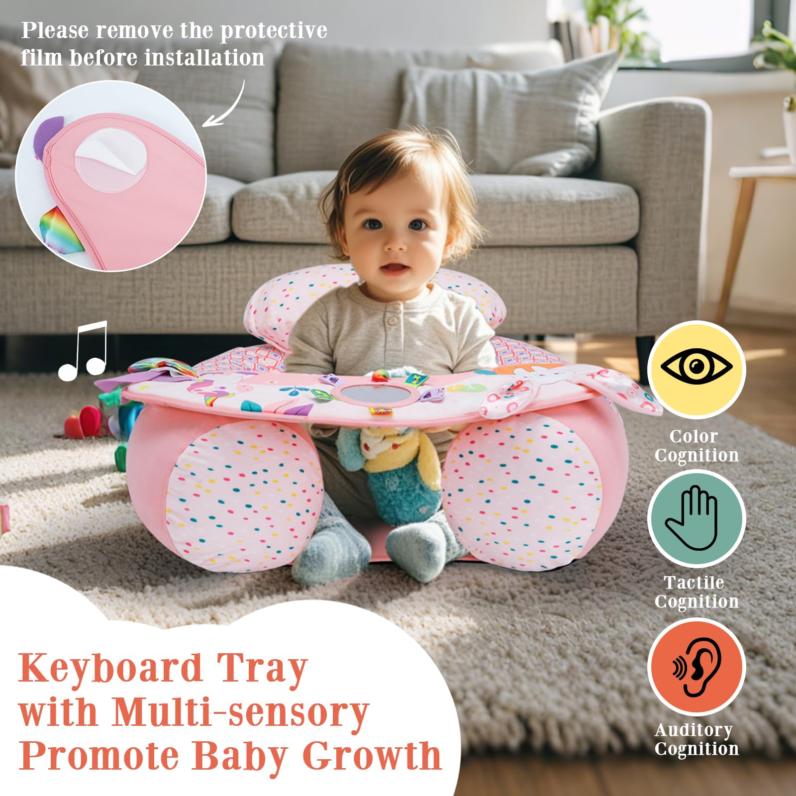 Blublu Park Sensory Tray with mirrors and teethers supports exploration and bonding.