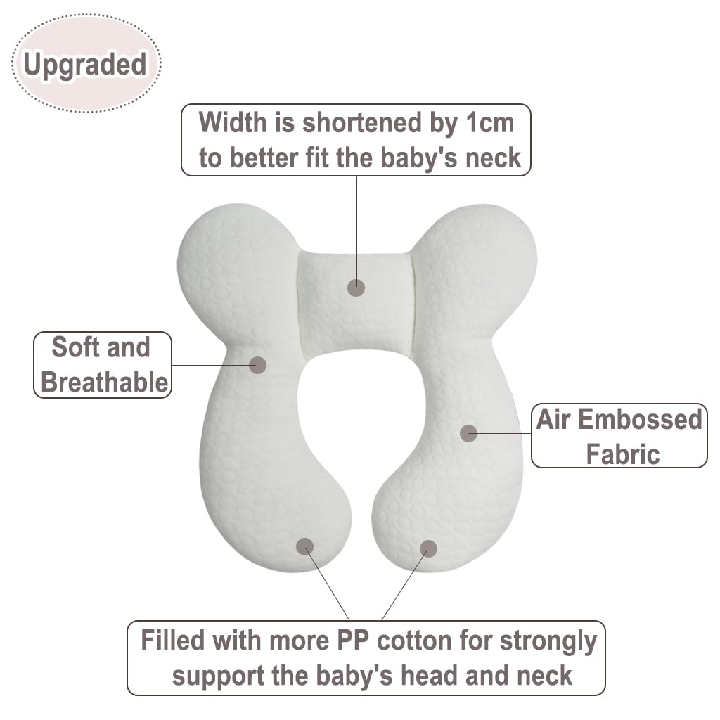 Blublu Park soft cotton baby pillow offers ultra-soft comfort during stroller rides