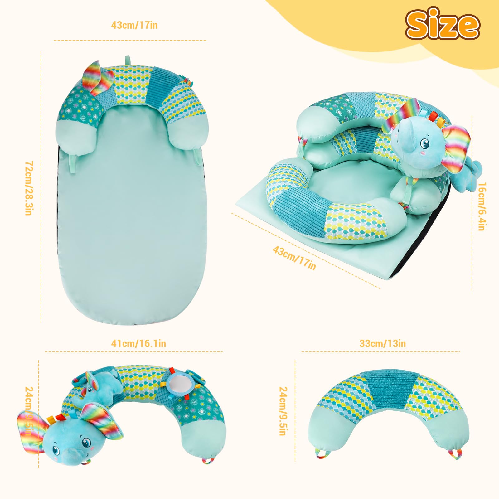 Blublu Park soft crystal fabric cushions baby in comfortable seating