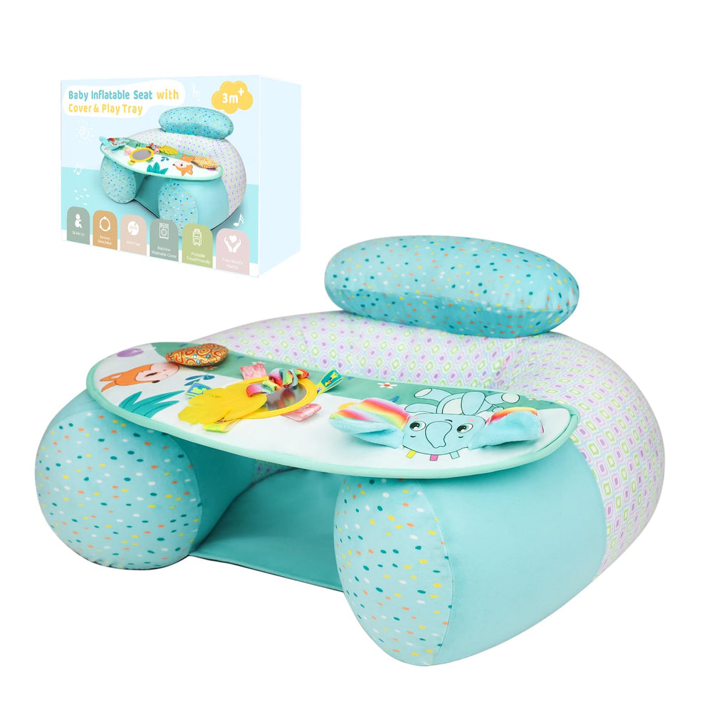 Blublu Park travel-friendly baby seat fits compact spaces for outings.