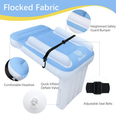 BlubluPark airplane bed sides show high walls for added child safety during flights.