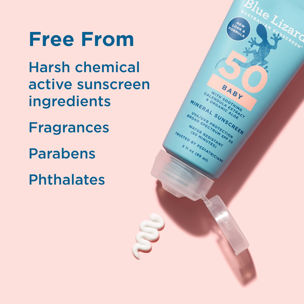 Zinc oxide and titanium dioxide provide mineral-based sun protection