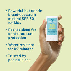 Blue Lizard Kids Mineral Sunscreen Stick applying glide on skin