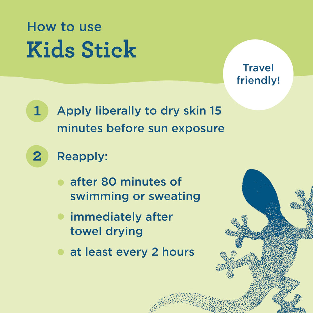 Blue Lizard Kids Mineral Sunscreen Stick fragrance-free formula for sensitive skin