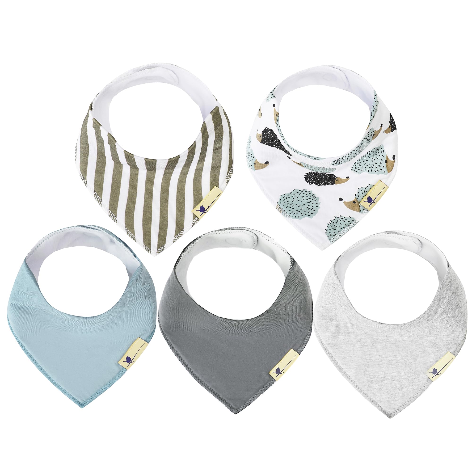 Blue Wren magnetic bandana bib pack 5: stylish drool protection for busy babies.