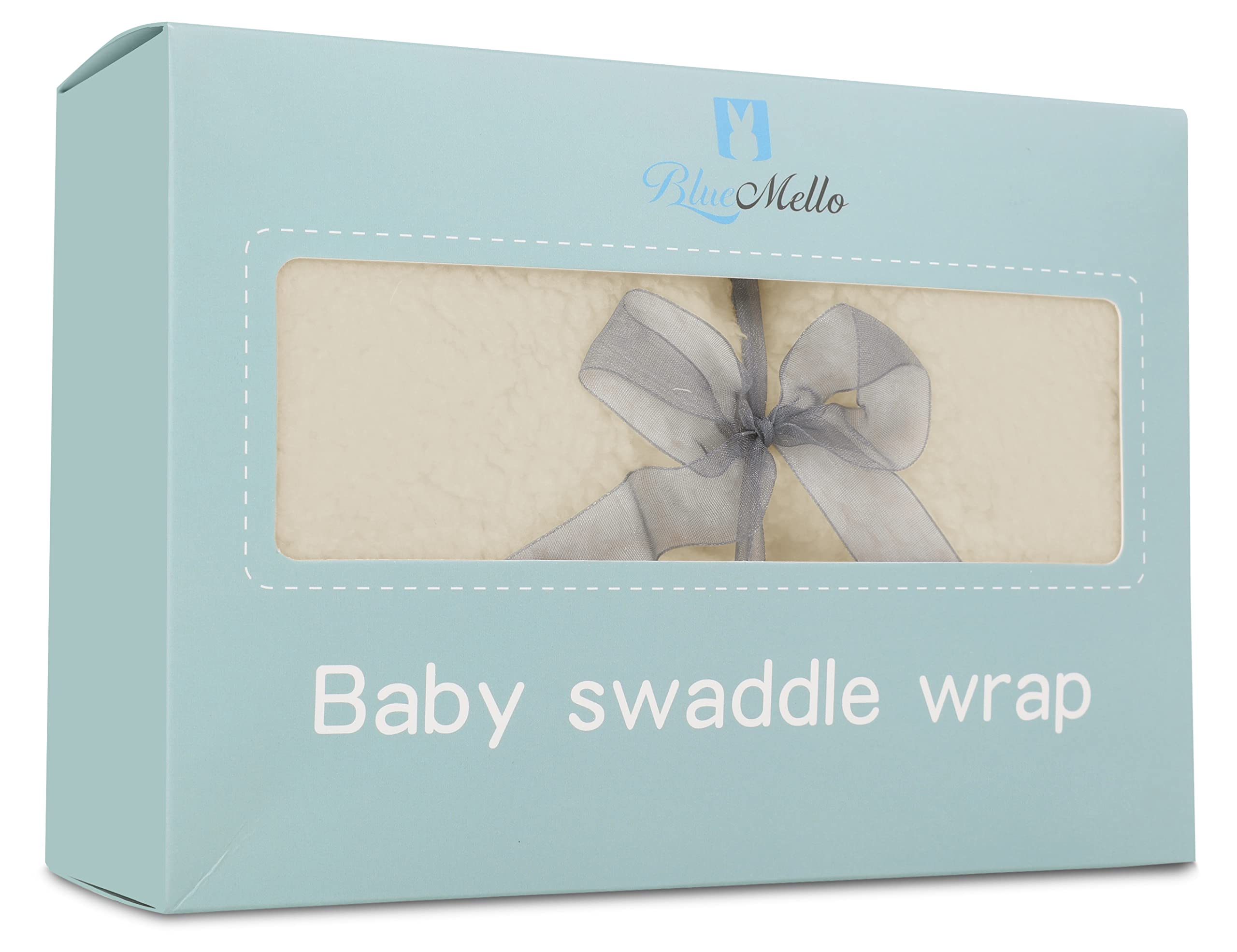 BlueMello gift-ready swaddle blanket for baby shower.