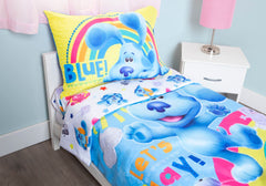 Blue's Clues flat sheet features a vibrant scene for imagination at bedtime.