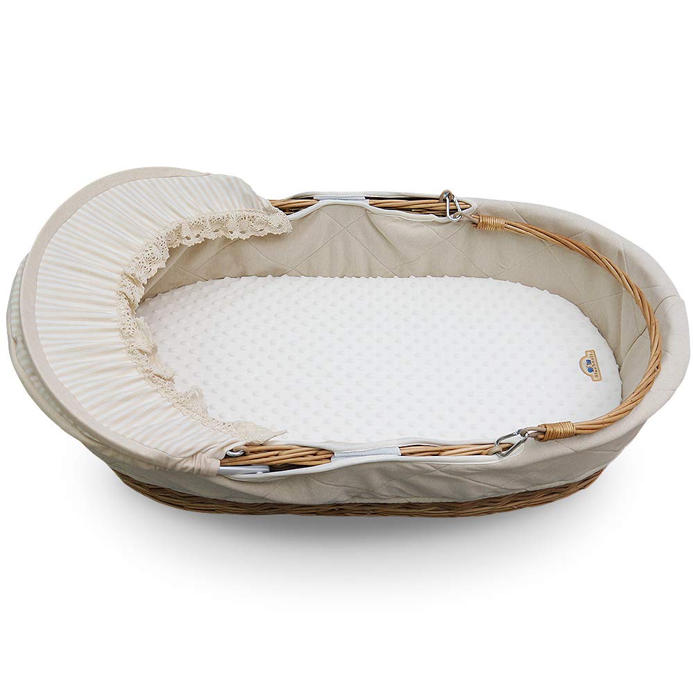 BlueSnail bassinet sheet elastic bottom band keeps fabric fixed during use