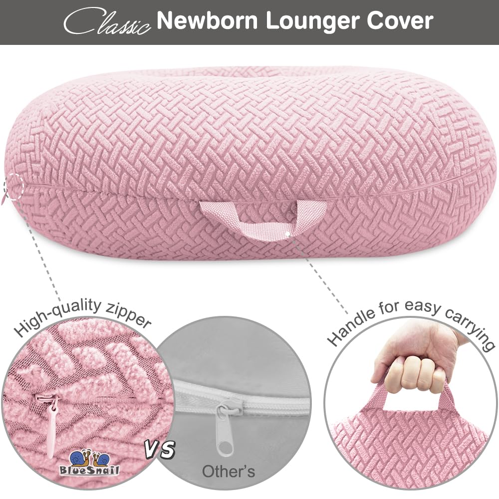 BlueSnail cover on baby lounger demonstrates secure fit