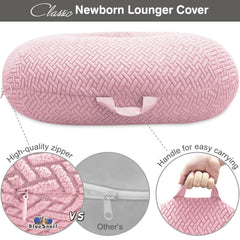 BlueSnail cover on baby lounger demonstrates secure fit