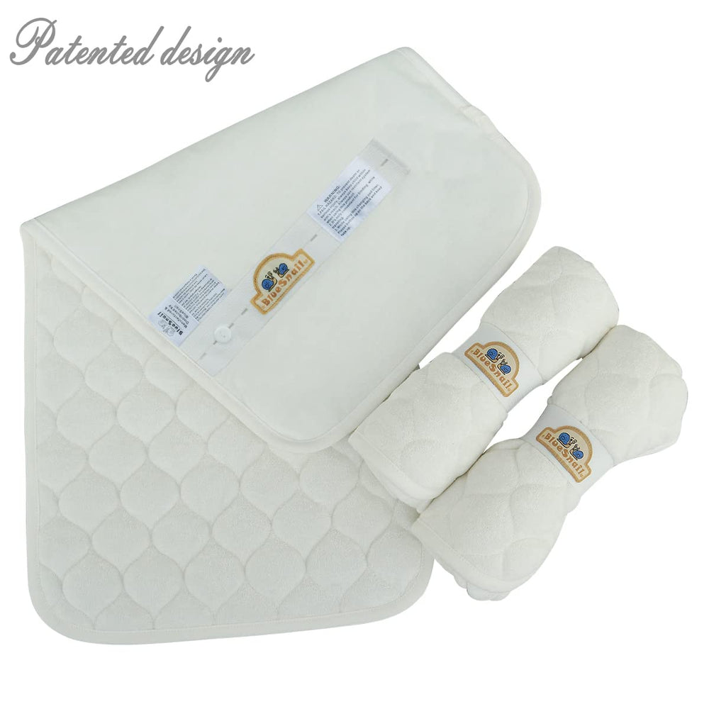 BlueSnail Changing Pad Liner Snow White includes breathable, waterproof layers for moisture control.