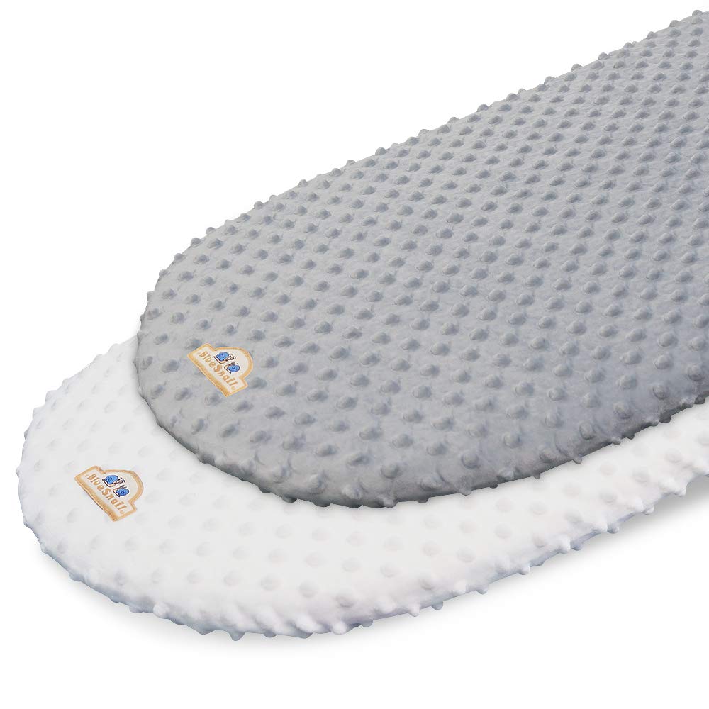 BlueSnail soft minky bassinet sheet close-up showing cozy texture for baby comfort