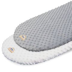 BlueSnail soft minky bassinet sheet close-up showing cozy texture for baby comfort