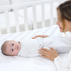 BlueSnail Ultra Soft Newborn Wrap adjustable-closure demonstrates secure, customizable fit.