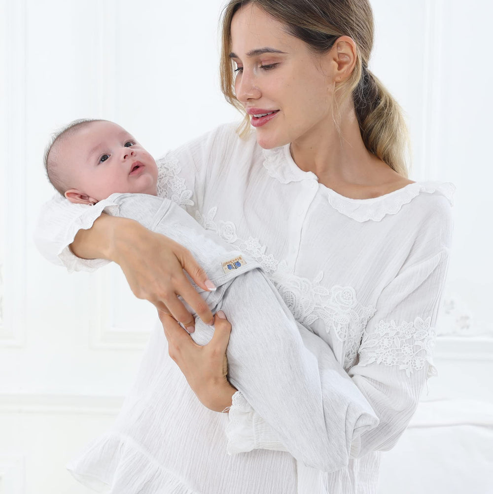 BlueSnail Ultra Soft Newborn Wrap model sleeping to highlight softness.