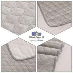BlueSnail underpads with non-slip backing shown in action for secure placement