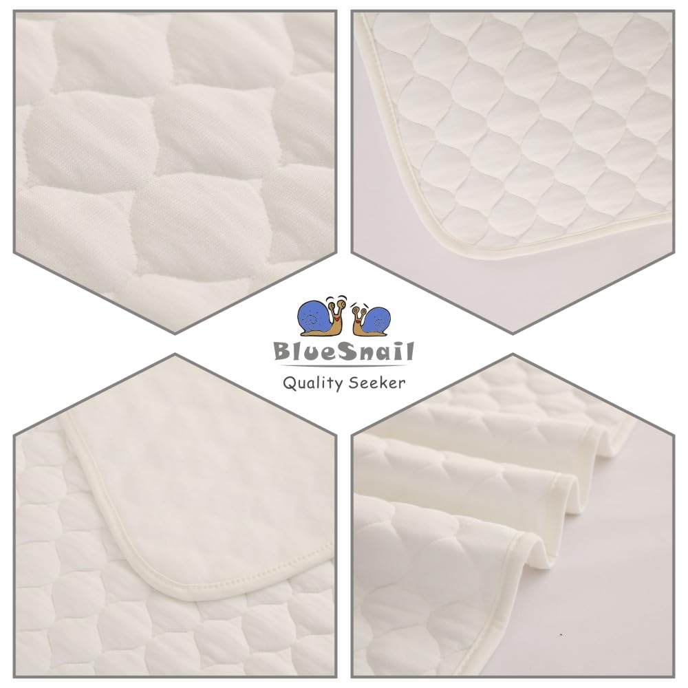 BlueSnail underpads featuring stay-put non-slip backing for restless sleepers.