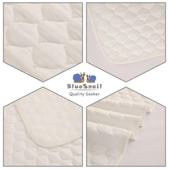BlueSnail Underpads with non-slip backing keep the pad in place.