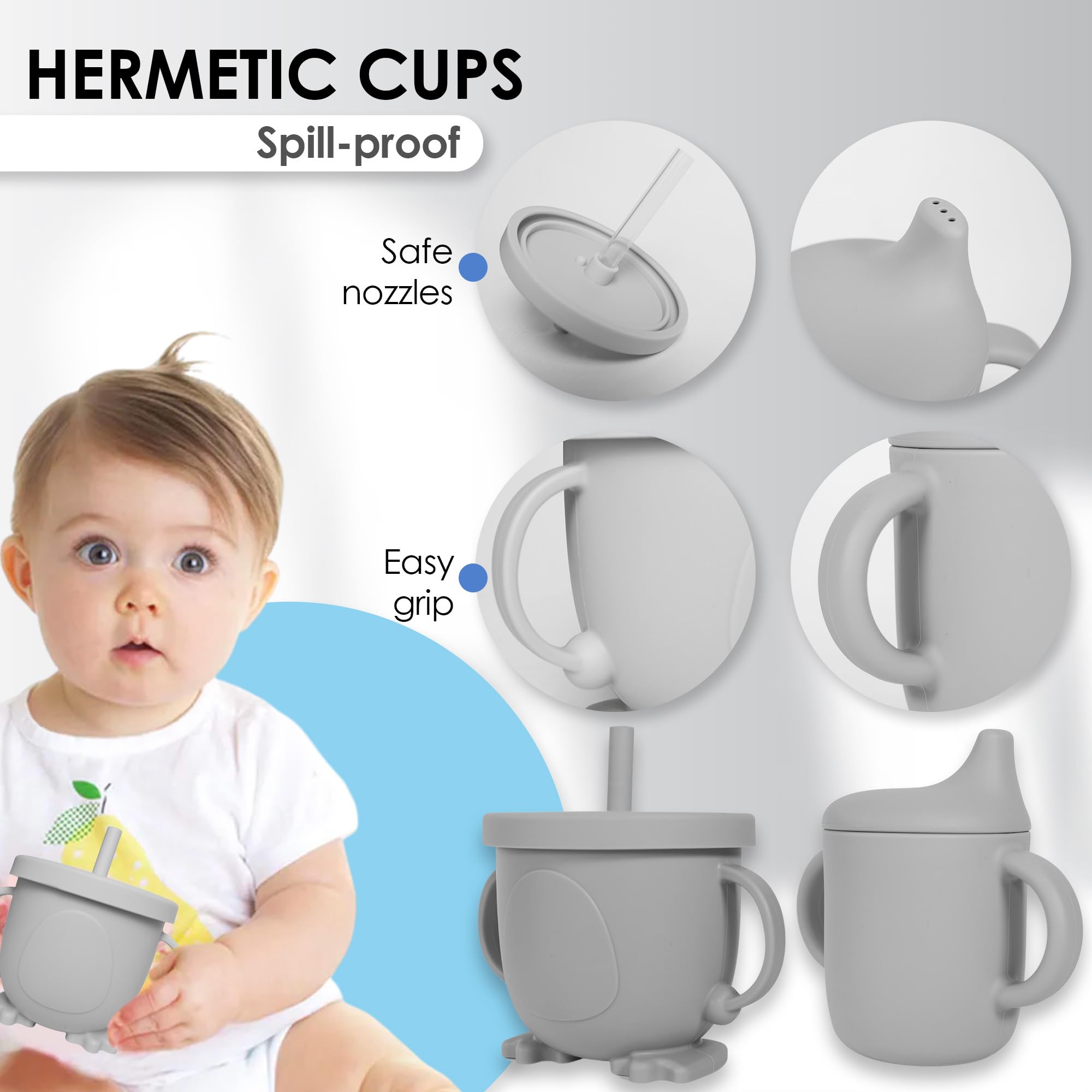 Bluet B complete baby utensils set for first bites and practice.