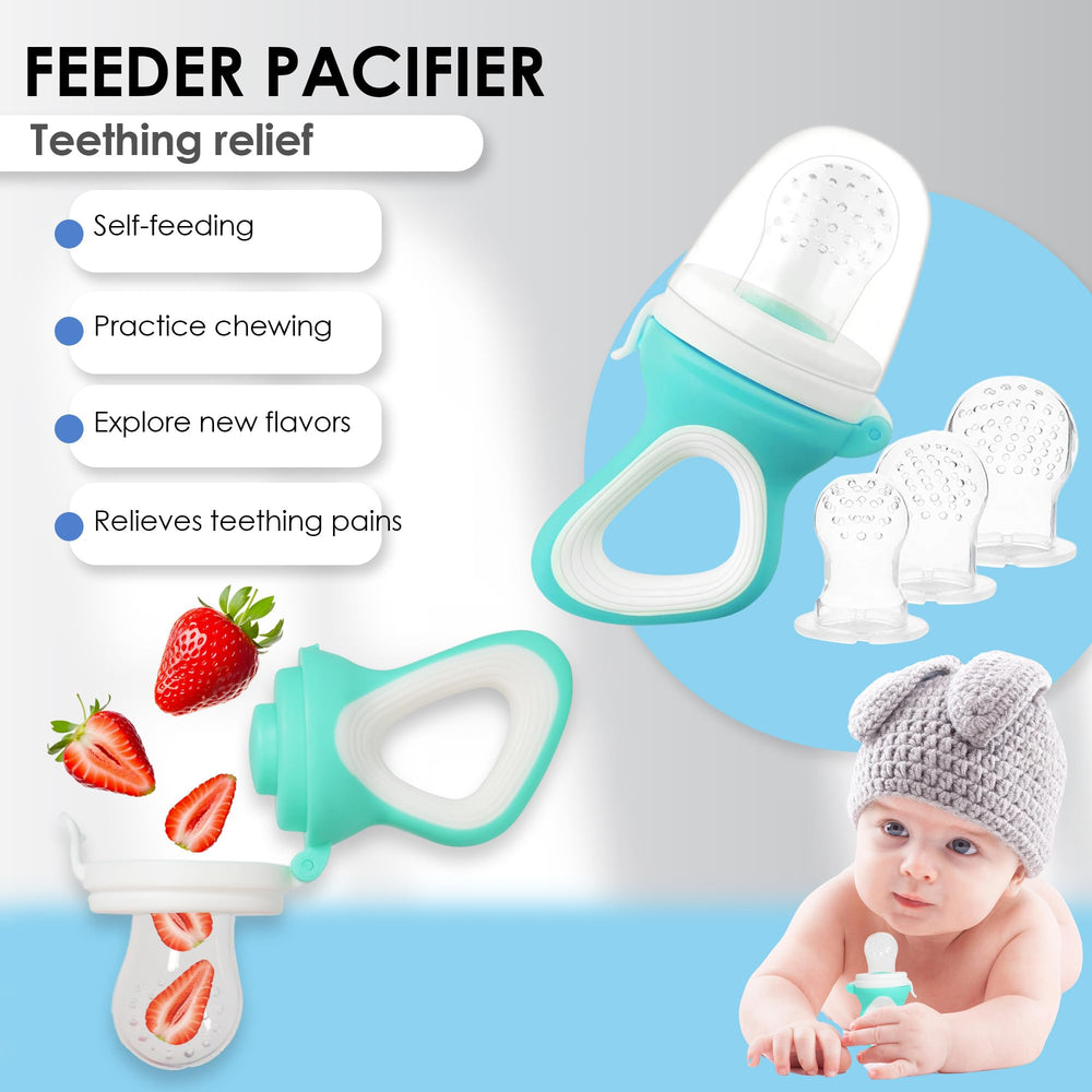 Bluet B pacifier included with the feeding set.