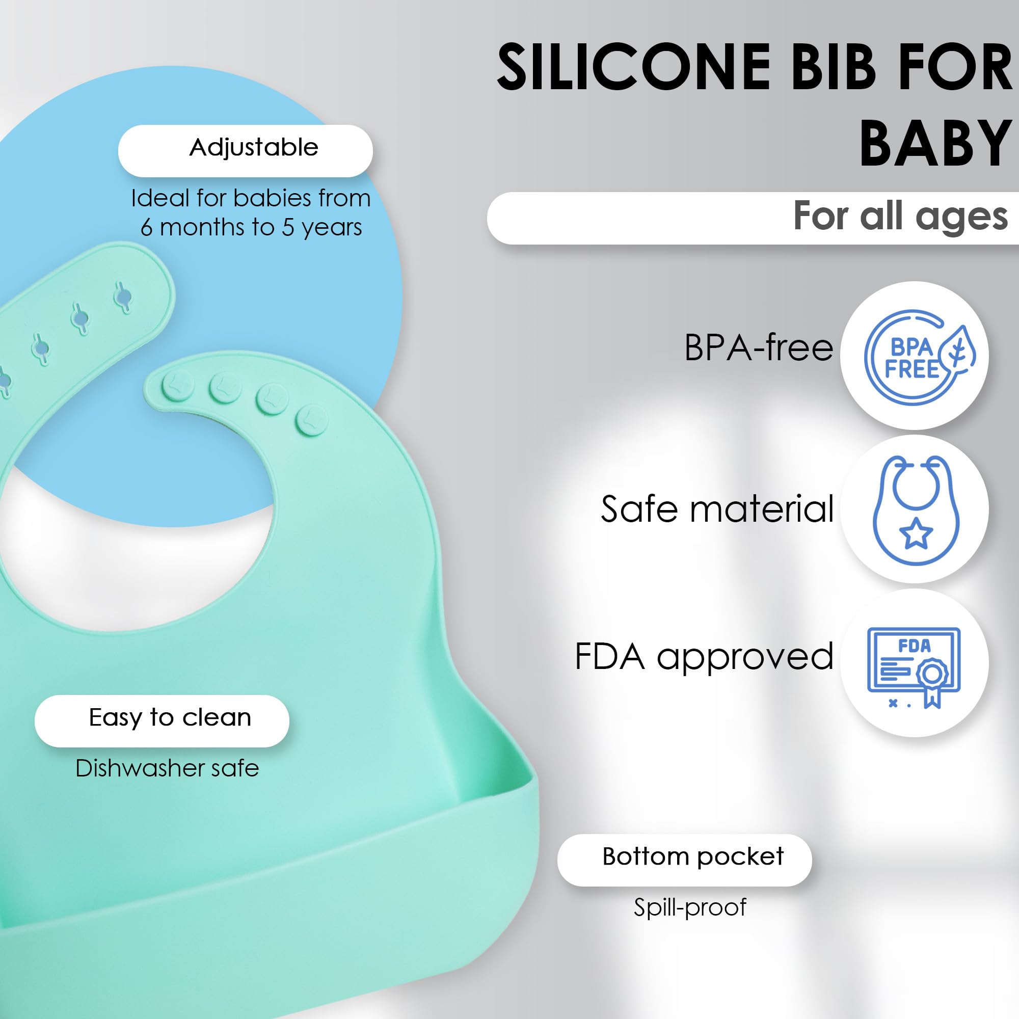 Bluet B plate with suction base supports mess-free meals.