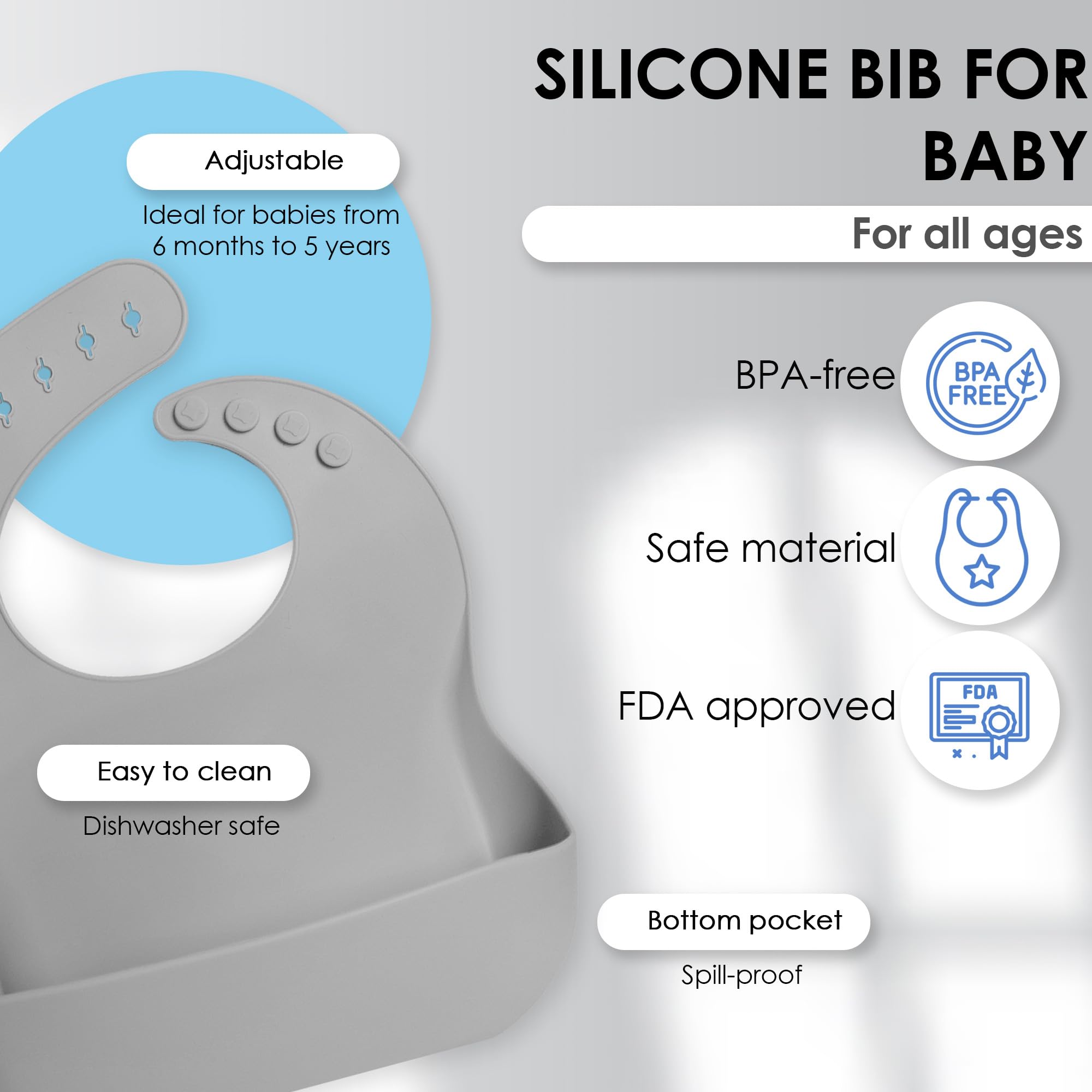 Bluet B suction base plate helps prevent spills during meals.
