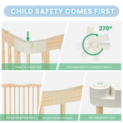 BlueWood foldable playpen portability enables easy travel with child safe space.