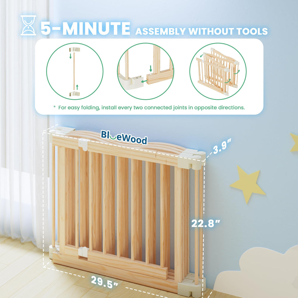BlueWood Playpen safety lock securing the gate for toddler play