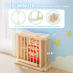 BlueWood double-lock gate keeps little explorers secure while entering the play area.