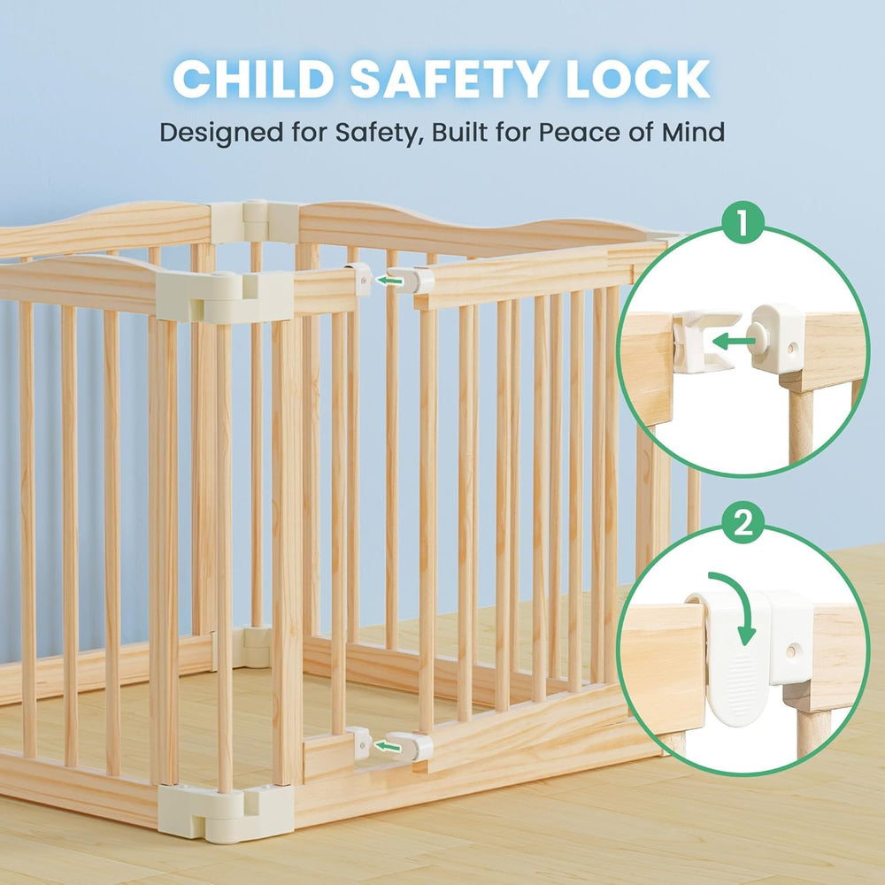 BlueWood Playpen placed in a living room for supervised play
