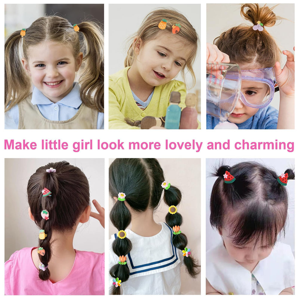 BlueZOO flower patterns provide cheerful detail for everyday pigtails and braids