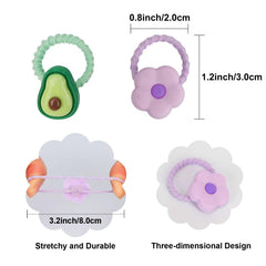 BlueZOO hair ties with fruit patterns add playful color and reliable hold for daily styles